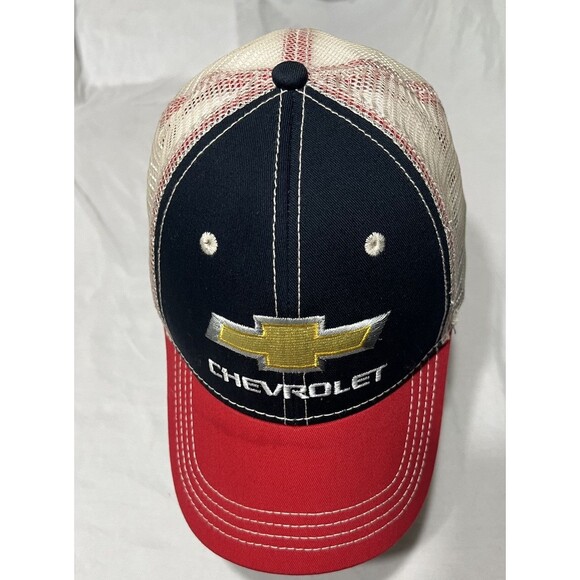 H3 Headwear Chevrolet Chevy Logo Snapback Cap Adult Adjustable Blue Red Hat - Picture 1 of 6